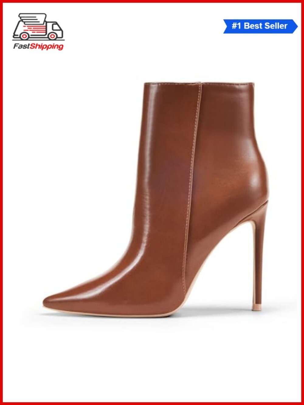 ✨Pointed Toe Stiletto Heeled Ankle Booties Side Zip Dress Evening Party Boots